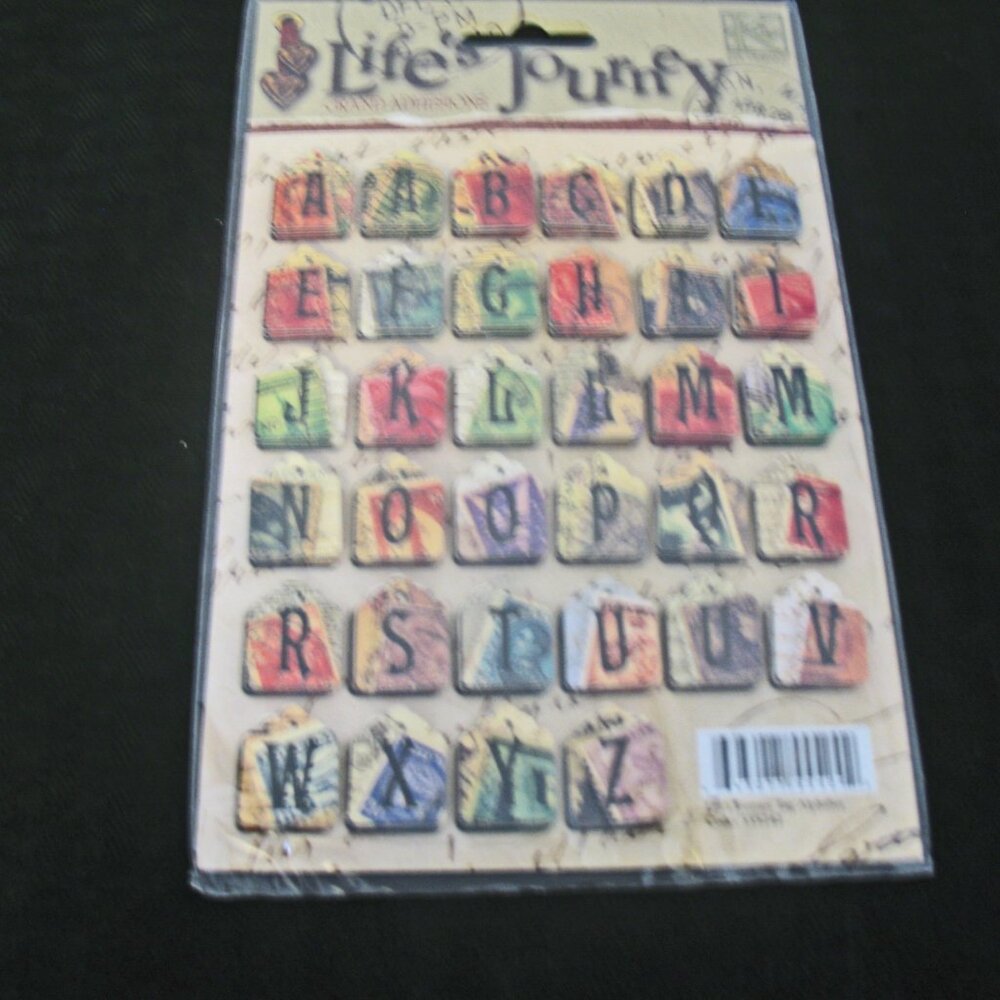 K&Company Life's Journey  Paper ABC's Scrapbooking Craft Stickers NEW